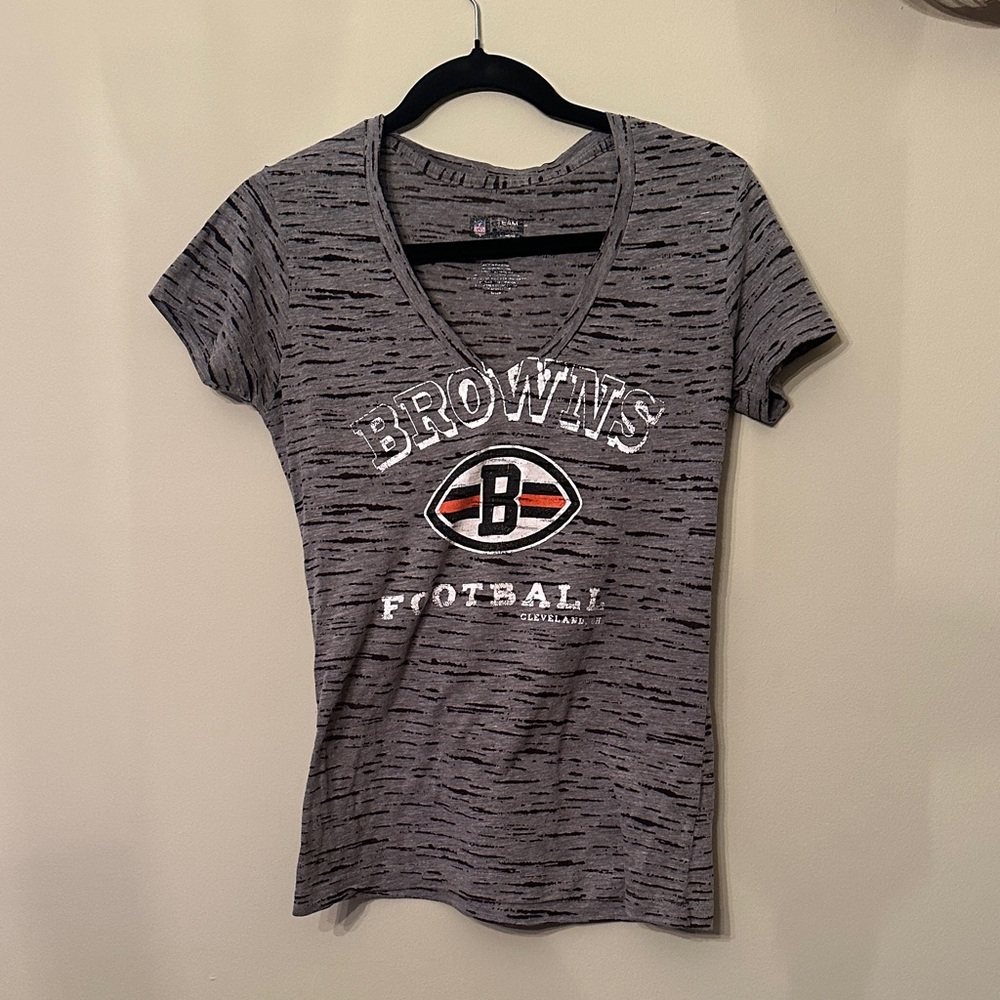 Browns NFL Gray Patterned T-Shirt